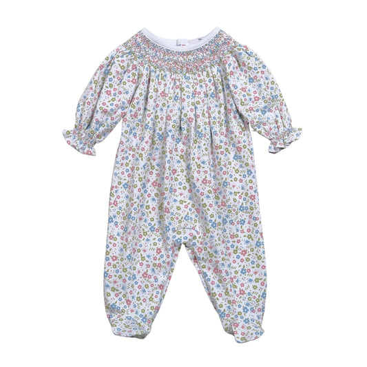 Darlene Pima Hand Smocked Bishop Footie