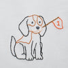 Hound Dog with Flag Orange/White T-Shirt