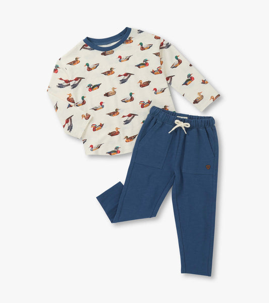 Decoy Ducks Graphic Tee and Pull on Pant Set