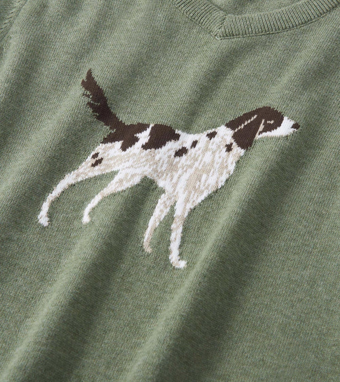 Hunting Dog V-Neck Sweater