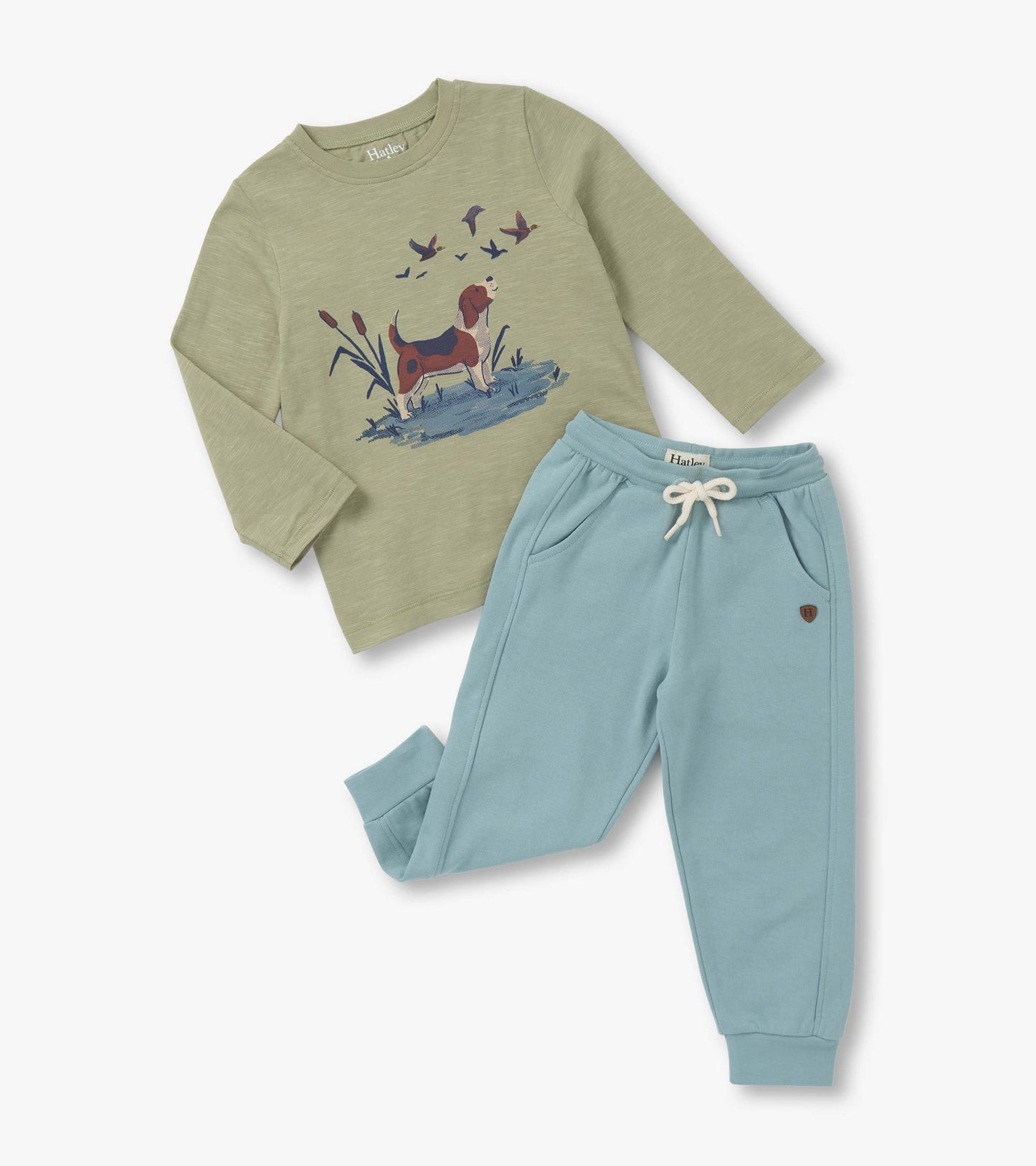 Hunting Dog Graphic Tee and Jogger Set
