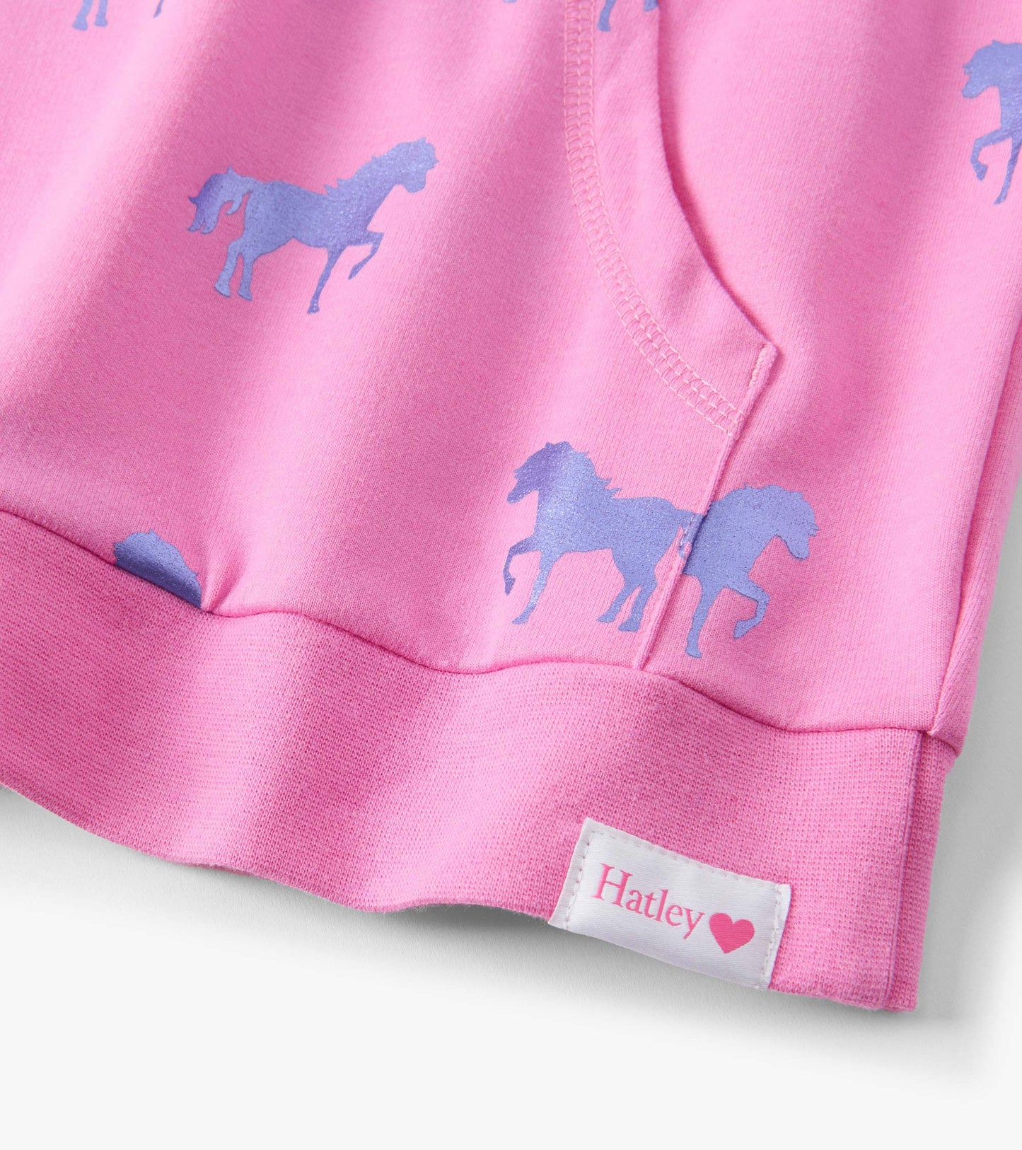Shimmer Horses Raw Edge Pullover