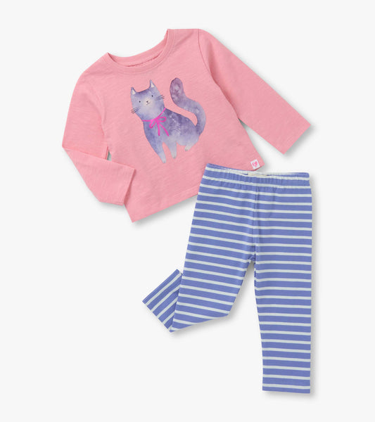 Kitty Graphic Tee and Legging Set