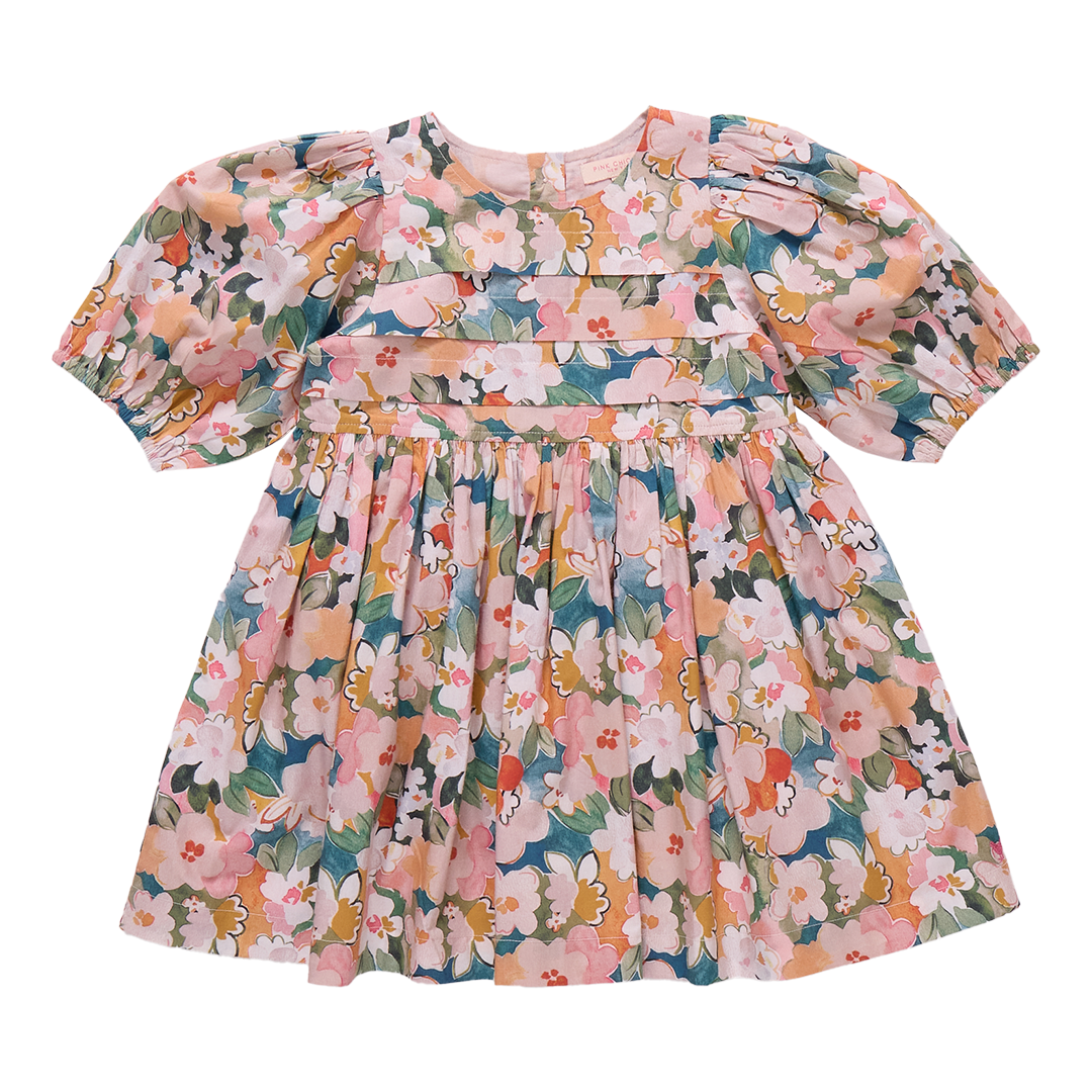 Baby Girls Evelyn Dress Set - Watercolor Floral