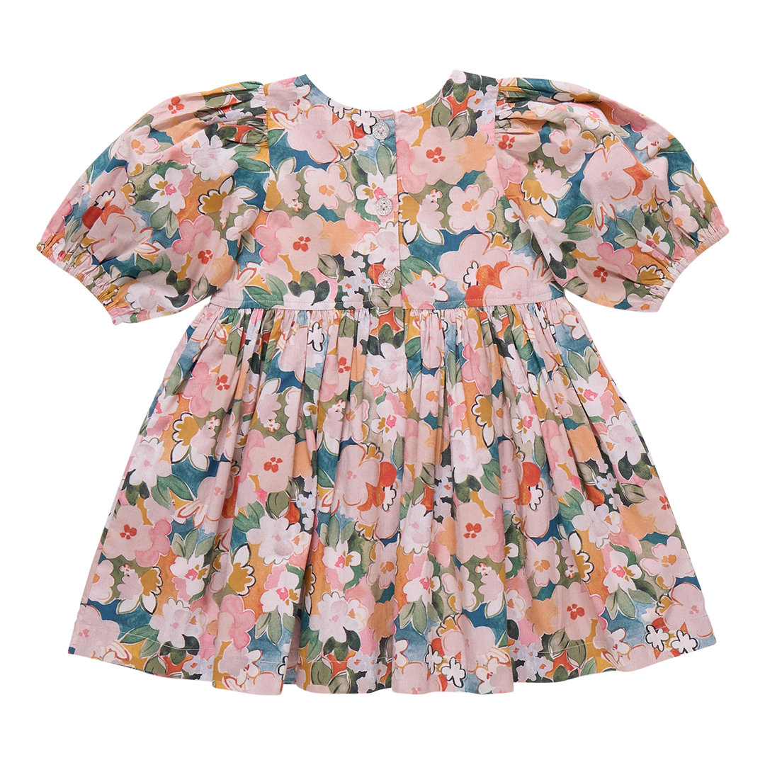 Baby Girls Evelyn Dress Set - Watercolor Floral