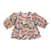 Girls Kalani Button Up Top - Watercolor Floral