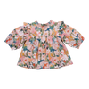 Girls Kalani Button Up Top - Watercolor Floral