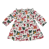 Girls Jaipur Dress - Christmas Bows and Bells