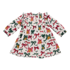 Girls Jaipur Dress - Christmas Bows and Bells