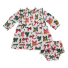 Baby Girls Jaipur Dress Set- Christmas Bows and Bells