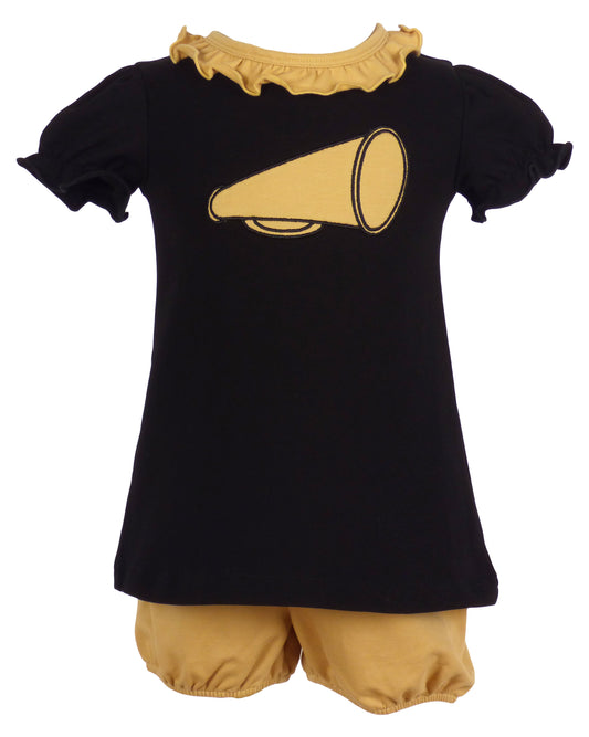 Game Day Bloomer Set: Black and Gold