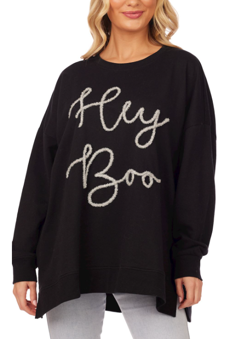 Hey Boo Sweatshirt-Womens