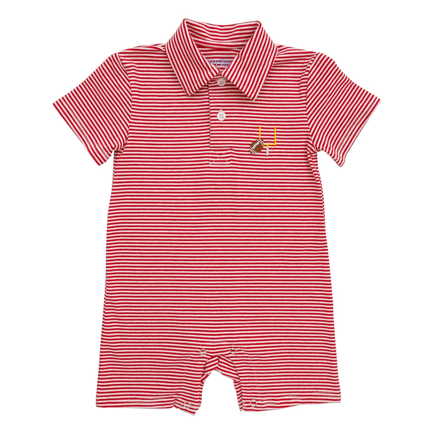 Game Day Polo Romper - Red