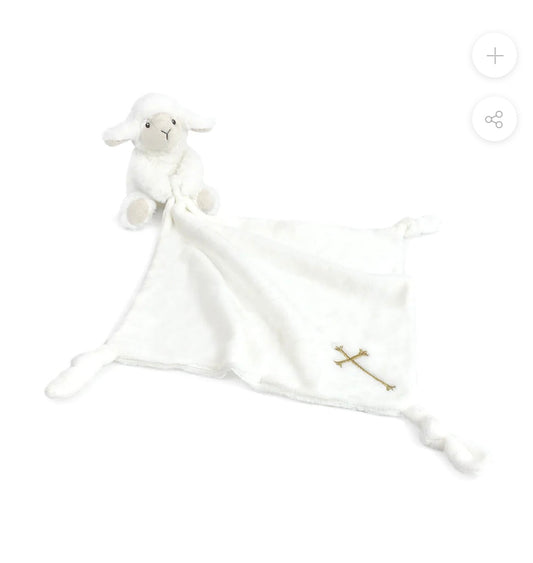 Religious Loyal Lamb Knotted Security Blanket