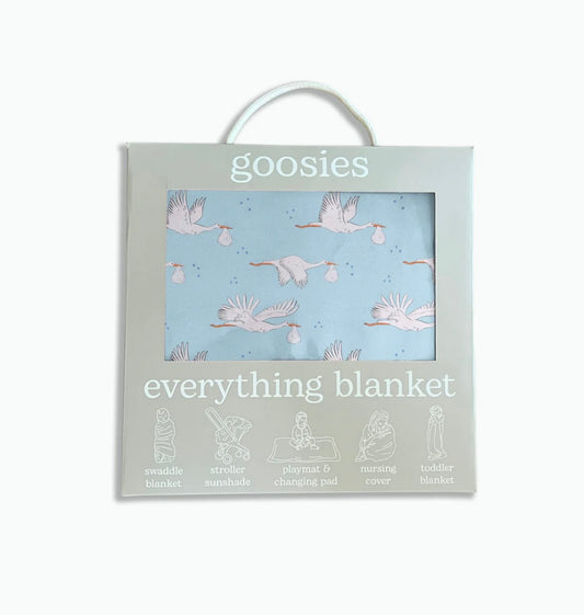 Blue Boy Stork Everything Blanket