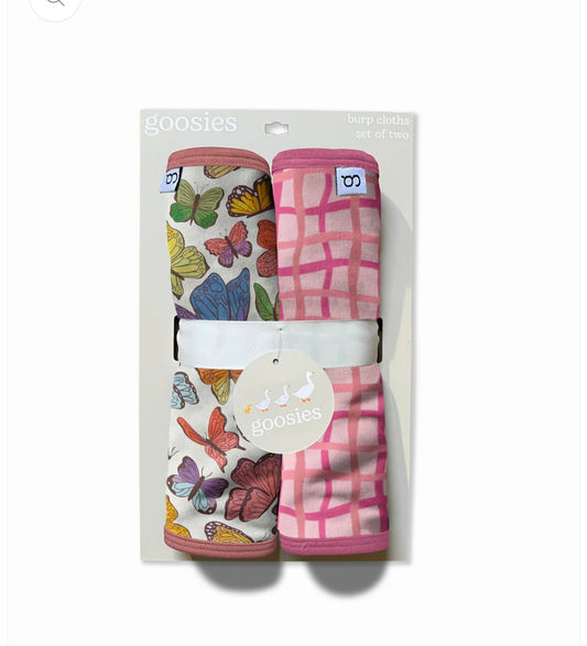 Butterflies Burp Cloths - Set of 2