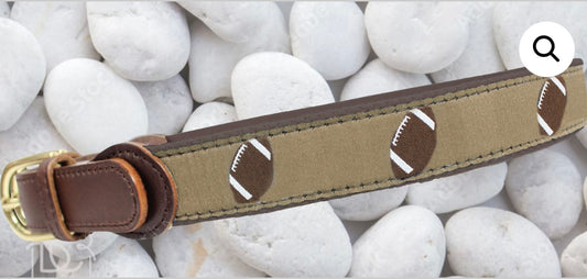 Belt:  Khaki football belt