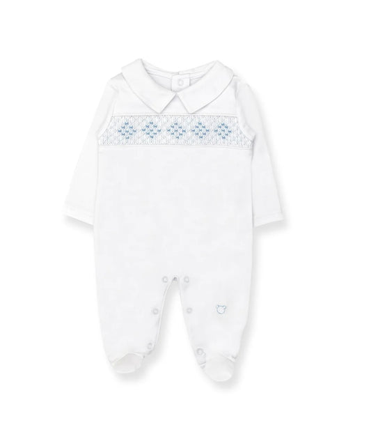 Hand Smocked Pima Playsuit