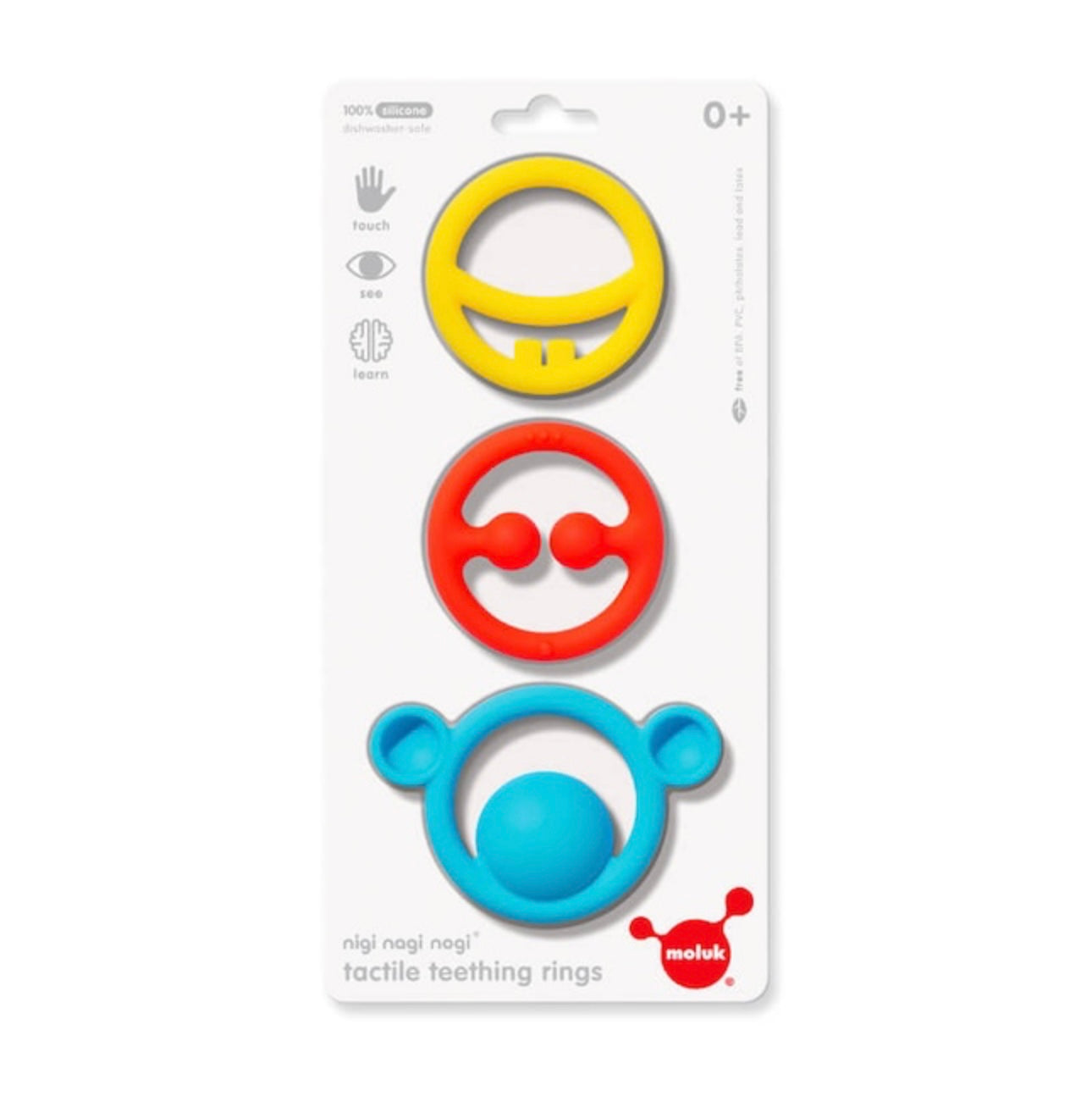 Nigi Nagi and Nogi Teething Rings - Primary