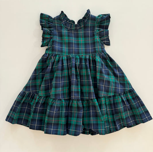 Jennifer Dress - Green Tartan