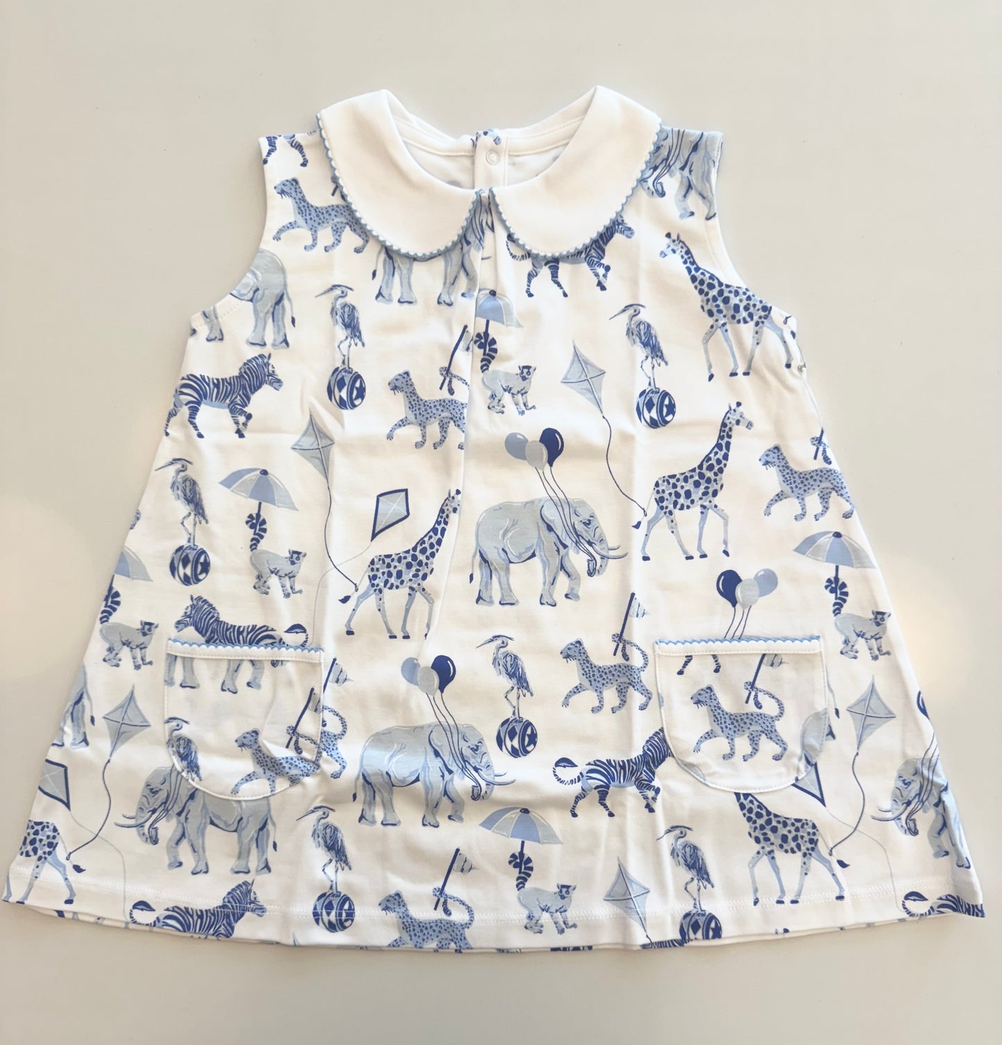 Sleeveless Pocket Twirl Dress - Chinoiserie Safari