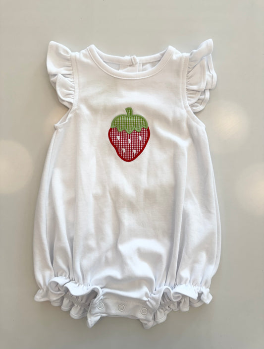 Strawberry Angel Bubble, White Knit