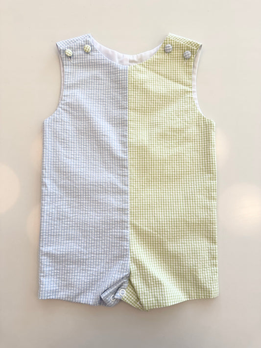Colorblock Ashton Shortall, Light Blue Mini Seersucker