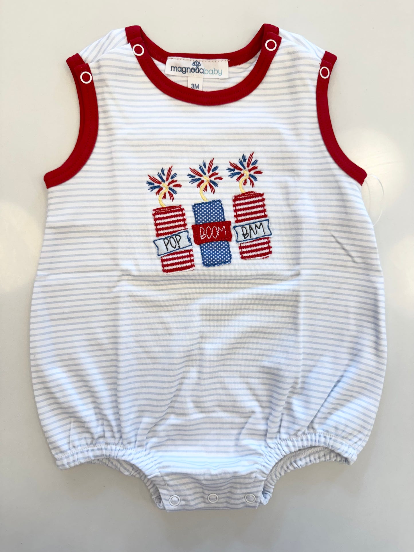 Pop!Boom!Bam! Applique Sleeveless Boy Bubble