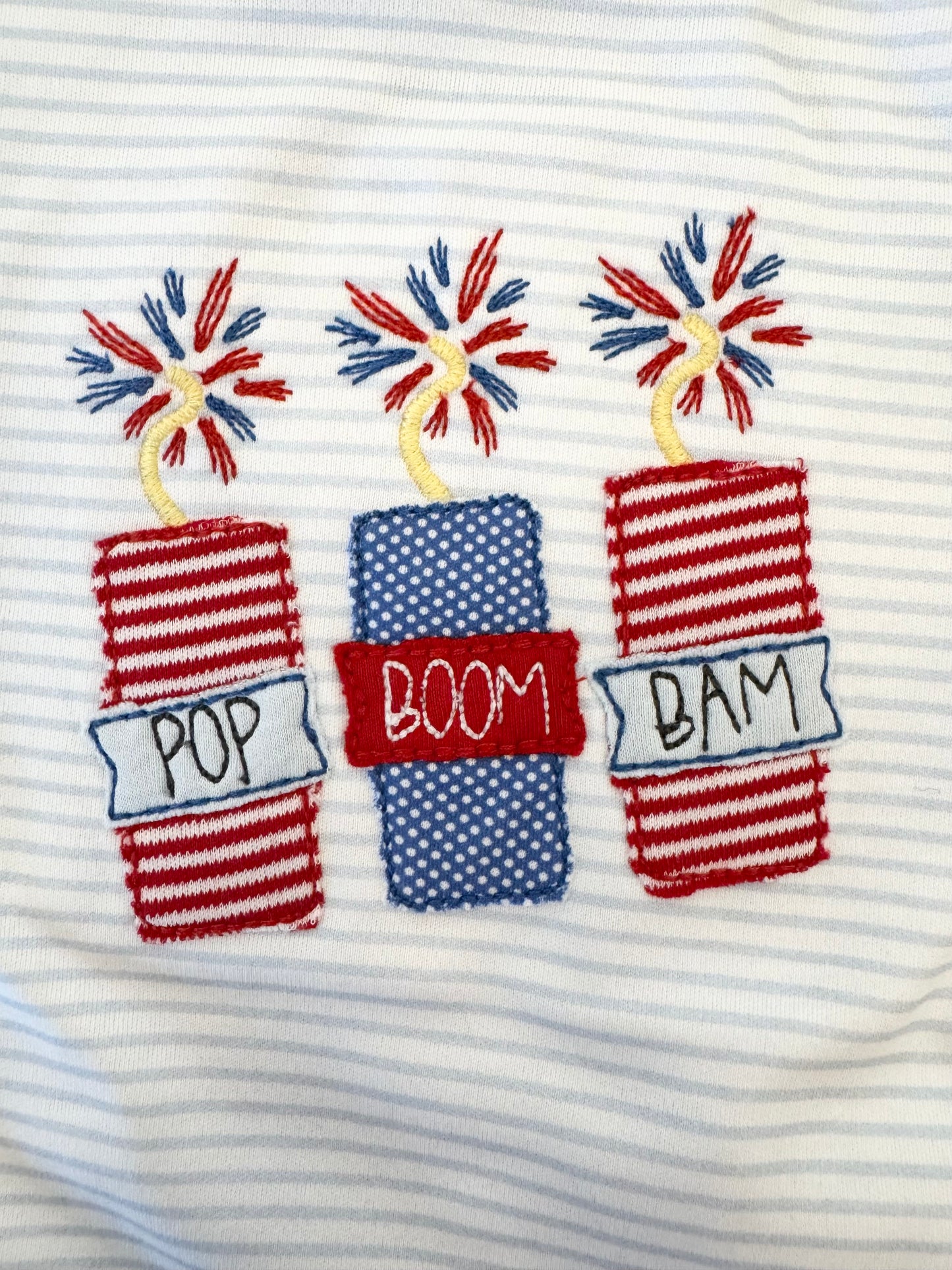 Pop!Boom!Bam! Applique Short Pajamas