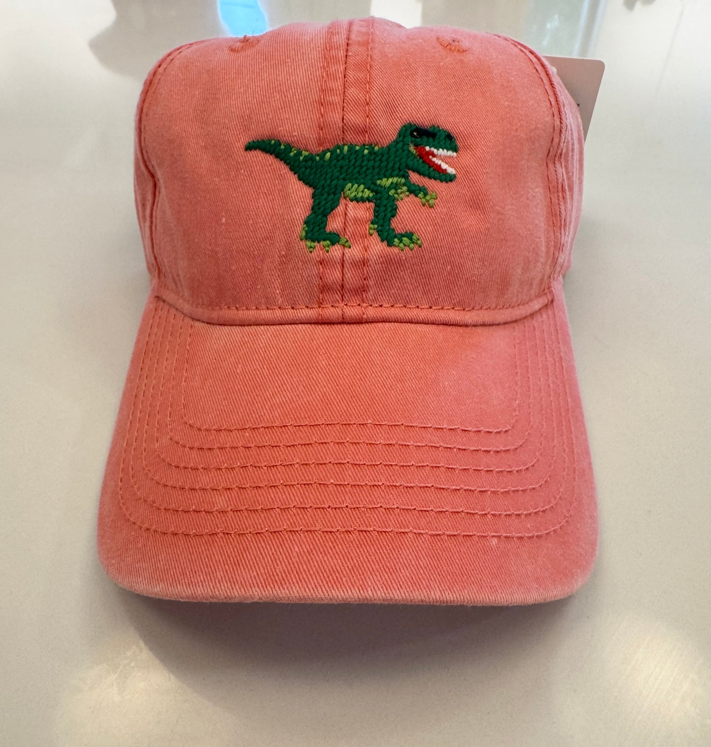 Kids T-Rex on New England Red Baseball Hat