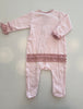 Boots and Blooms Ruffle Zipper Footie - Pink
