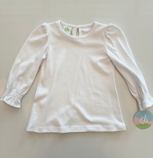 Birdie Blouse - White Knit