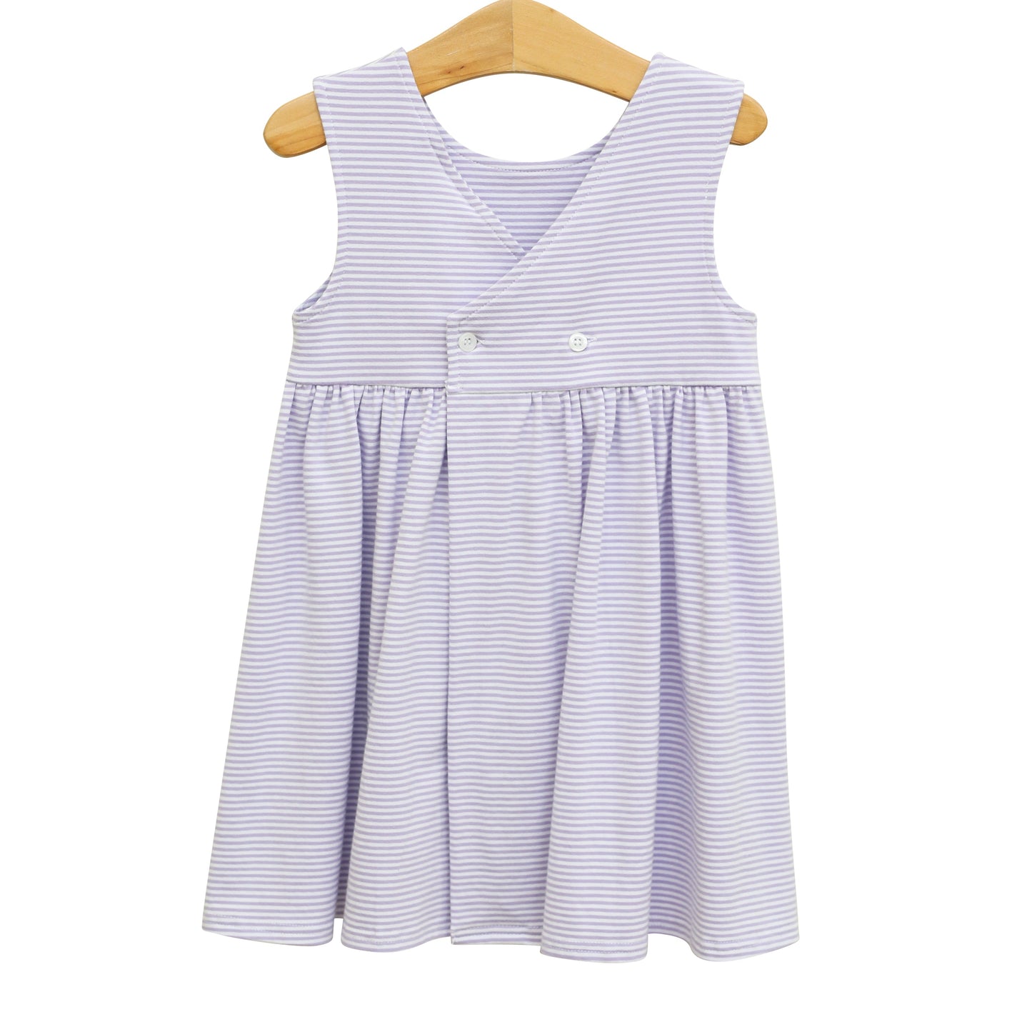 Isabella Dress - Lavender Stripe