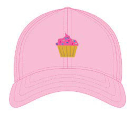 Kids Cupcake on Light Pink Baseball Hat