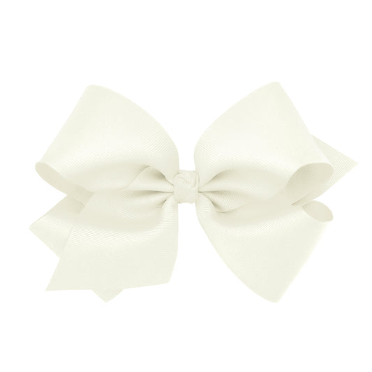 King Classic Grosgrain Hair Bow (Knot Wrap) - Antique White