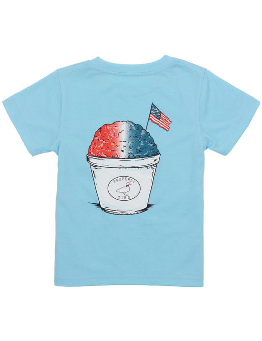 Boys American Chillin Short Sleeve - Aqua