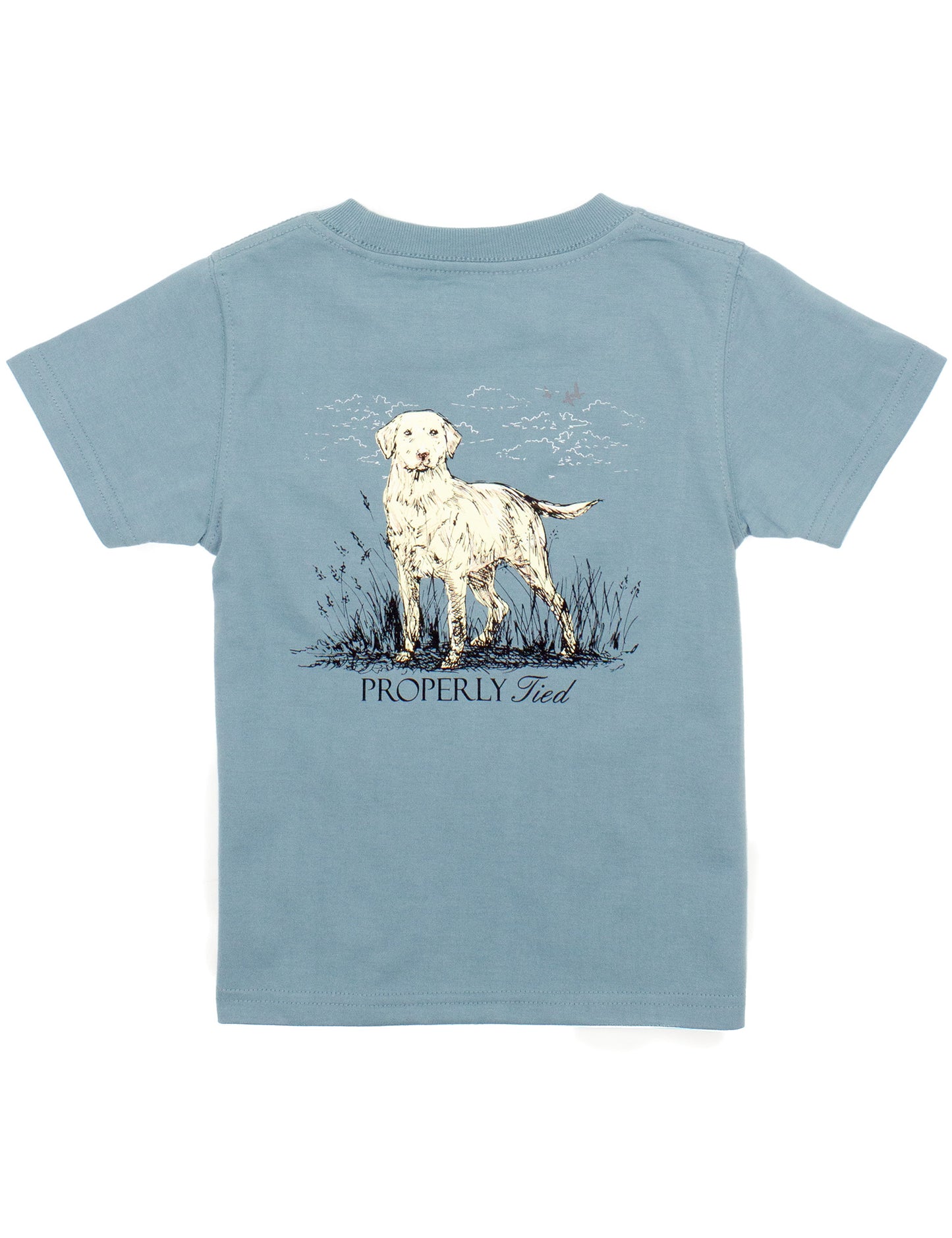 Boys Labrador Short Sleeve - Steel Blue