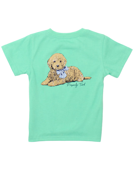 Girls Doodle Short Sleeve - Wash Green