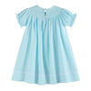 Light Blue Daisy Smocked Bishop Dress