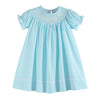 Light Blue Daisy Smocked Bishop Dress