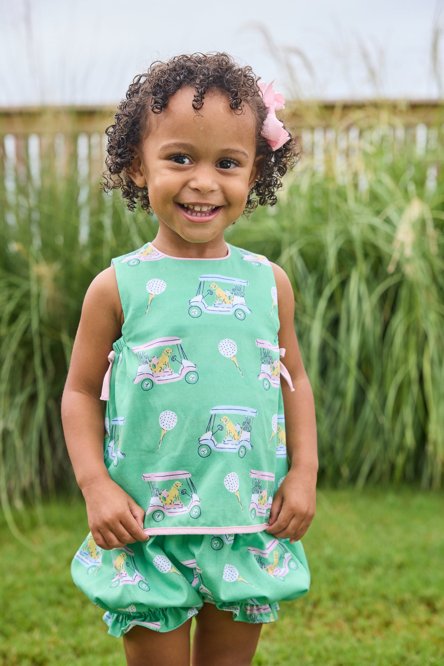 Lily Bloomer Set - Pink Paws on Par