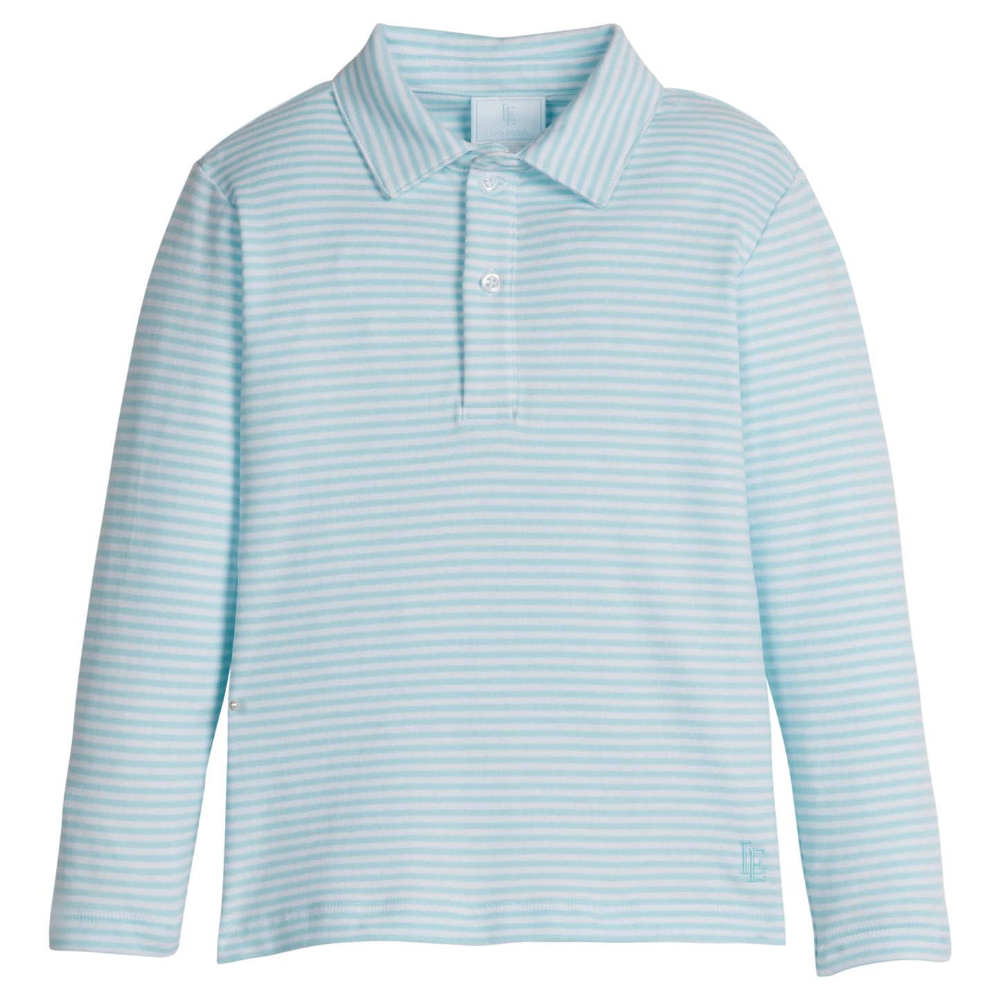 Long Sleeve Polo - Sky Stripe