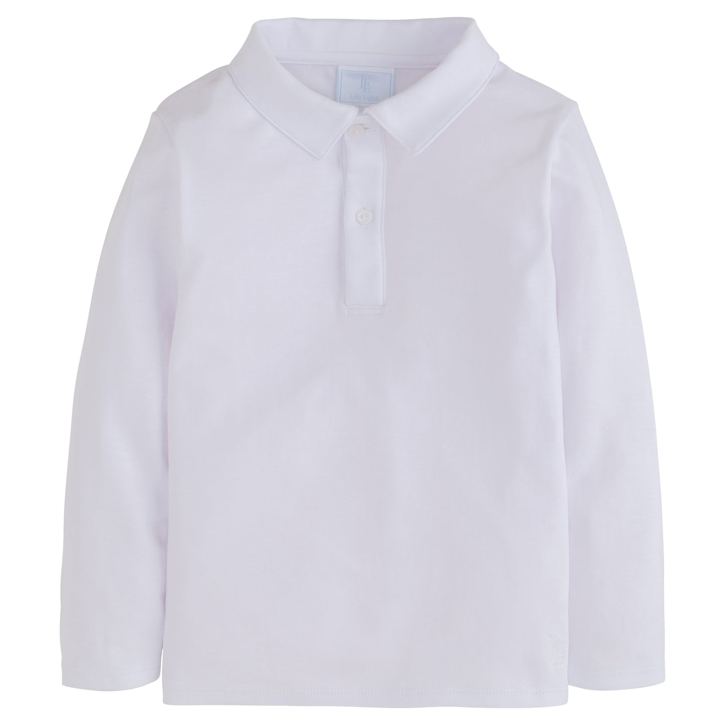Long Sleeve Polo - White