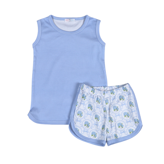 Molly Top Set Solid Top/Print Shorts