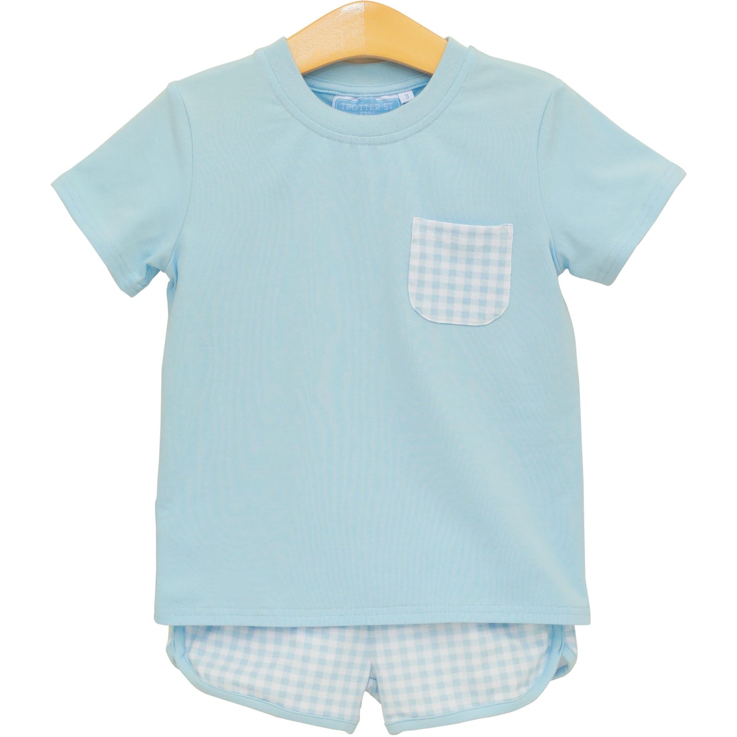Madden Short Set - Light Blue Gingham