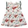 Girls Jennifer Dress - Santa Sleigh