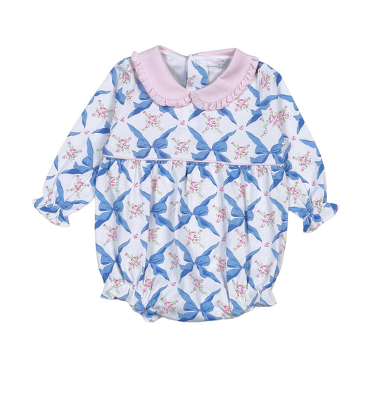 Pretty in Bows Pima Ruffled Bubble