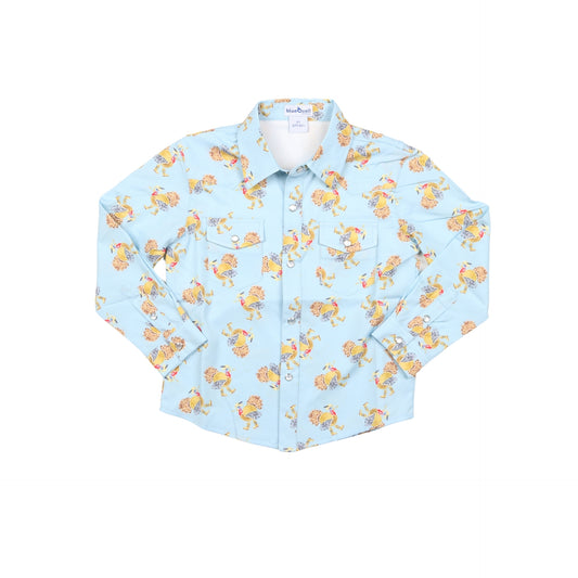 Turkey Pearl Snap Long Sleeve Shirt