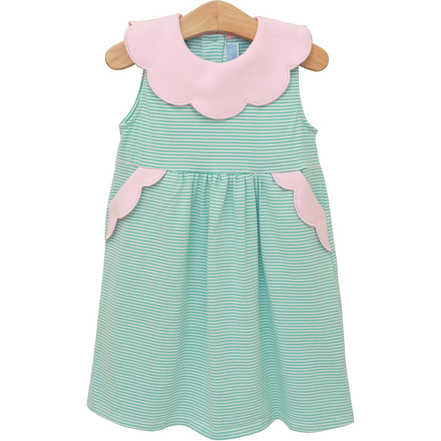 Penelope Dress - Mint Stripe/Light Pink