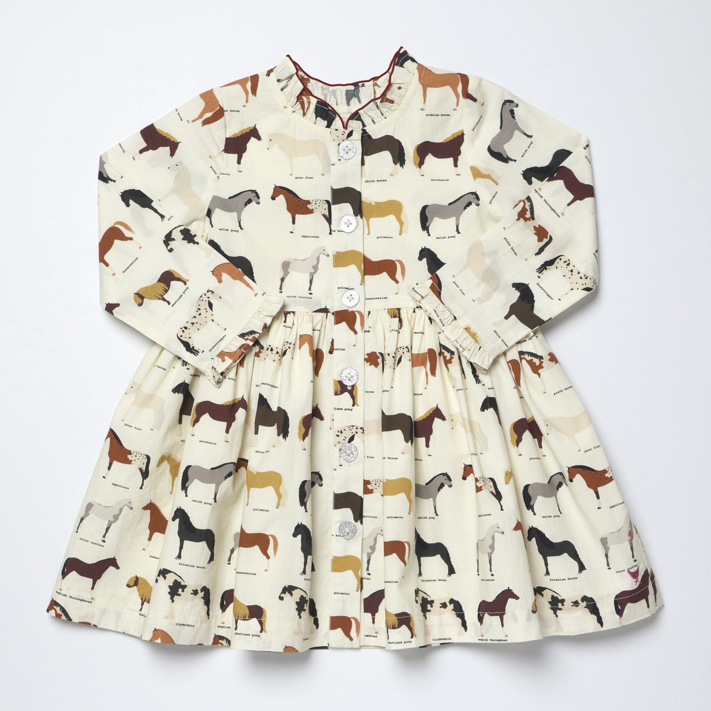 Girls Autumn Dress - Horse Breeds